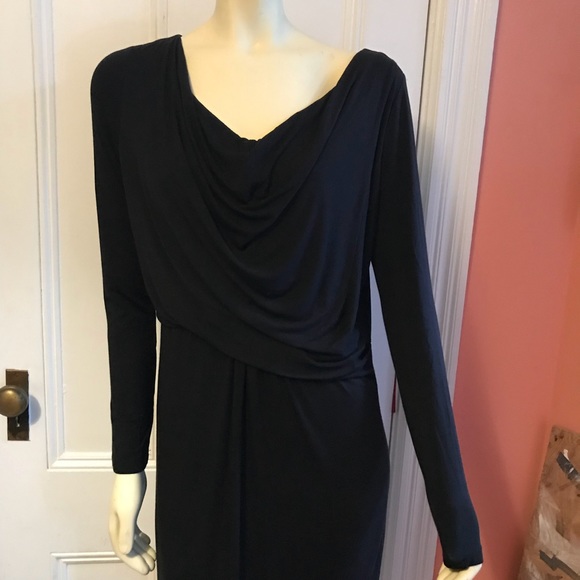 Halston Heritage Dresses & Skirts - Halston Black Drapey Stretch Dress